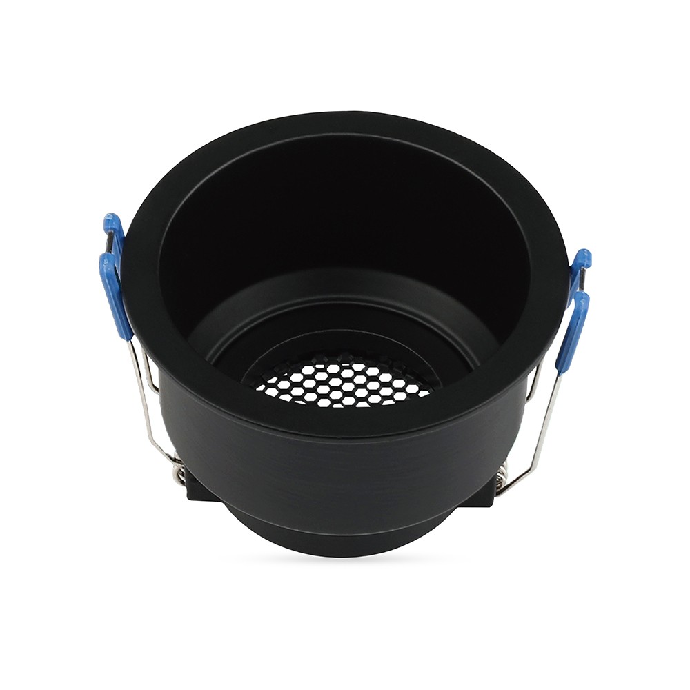 Vt 9001rd Lampeholder Gu10   Aluminium, Honeycomb, Dyb Anti Blænding, Sort Rund fra V-tac