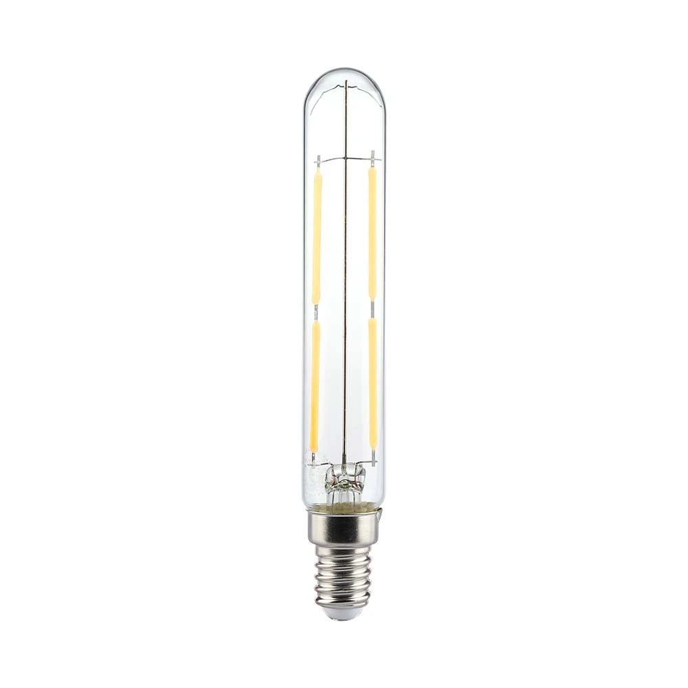 E14 4w Led Pære T20, Kultråd, Klart Glas Kulør : Neutral fra V-tac