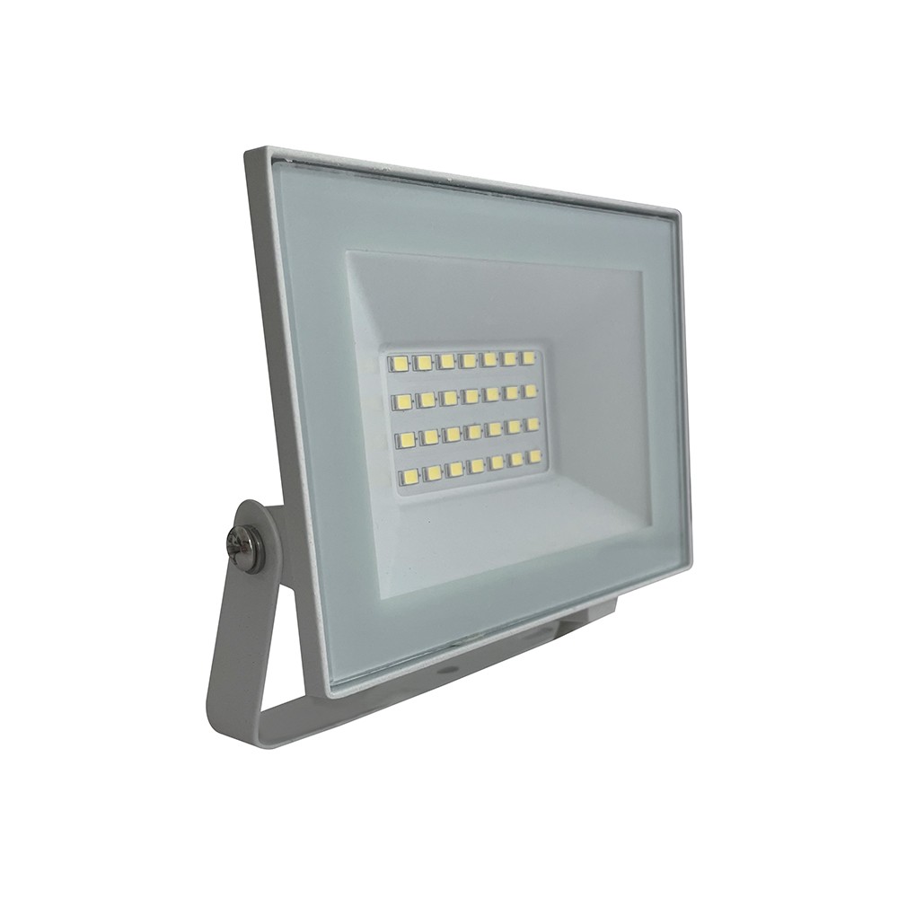 Vt 44022 Led Projektør 20w   4000k, Hvidt Hus   Kulør : Neutral fra V-tac