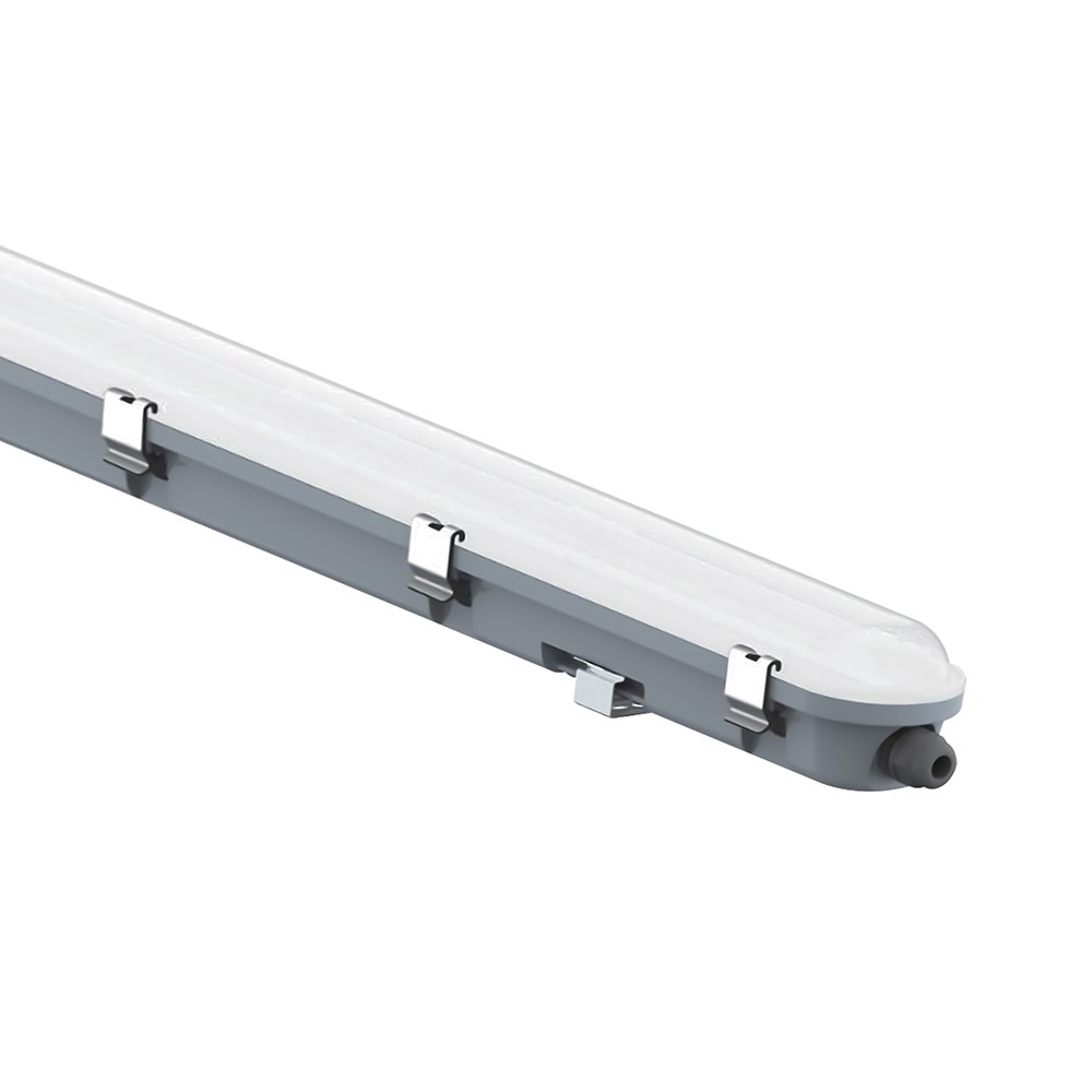 150cm 48w Vandtæt Komplet Led Armatur Med Nødlys 120lm W, Ip65, 6500k, Gennemfortrådet Kulør : Kold fra V-tac