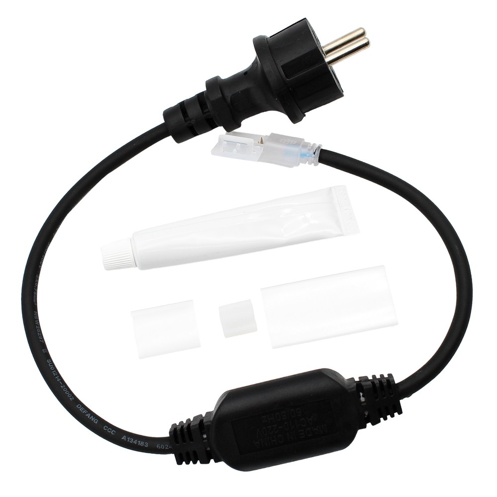 Vandtæt Stik Til 230v Led Strip (slim Cob)   50 Cm, Inkl. Endeprop, 230v fra Ledlife