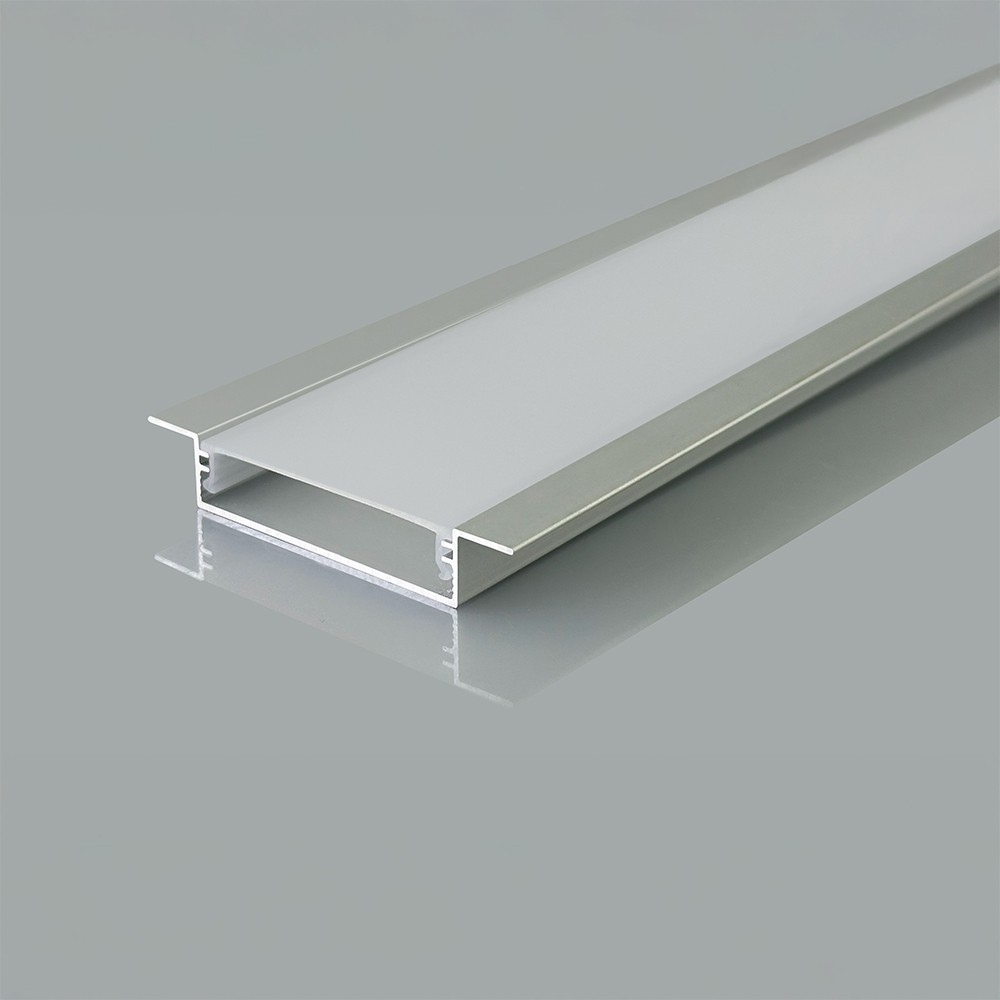 2000mm Vt 71002 Monteringssæt   Med Diffuser Til Led Strip, Indbygget, 40x10mm, Sølv fra V-tac