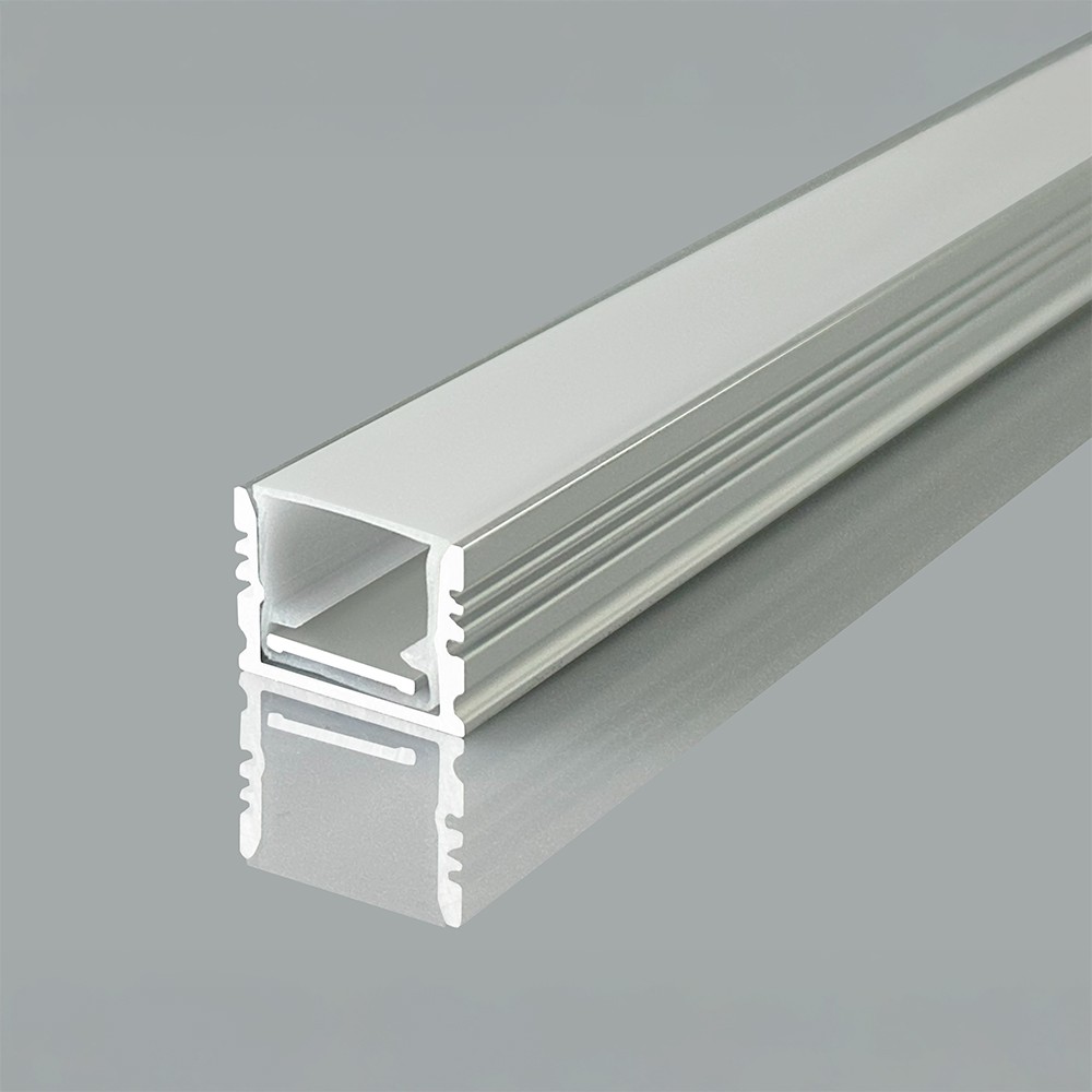 2m Gulvprofil Til Led Strips   17x14mm, Inkl. Cover, Overflademonteret fra V-tac