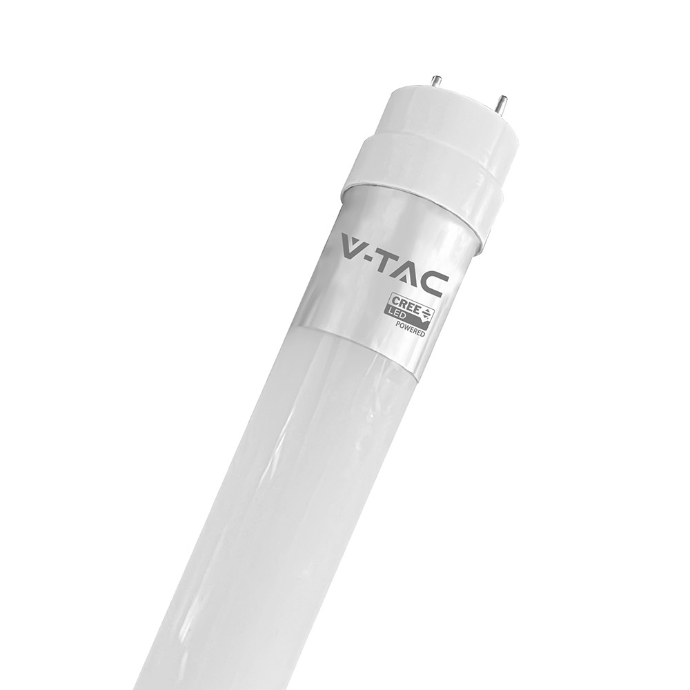 120cm Vt 012 Rør 12w T8 Nano Plast, Ikke Roterbar, Cree Chip, 6500k, 6 års Garanti Kulør : Kold fra V-tac