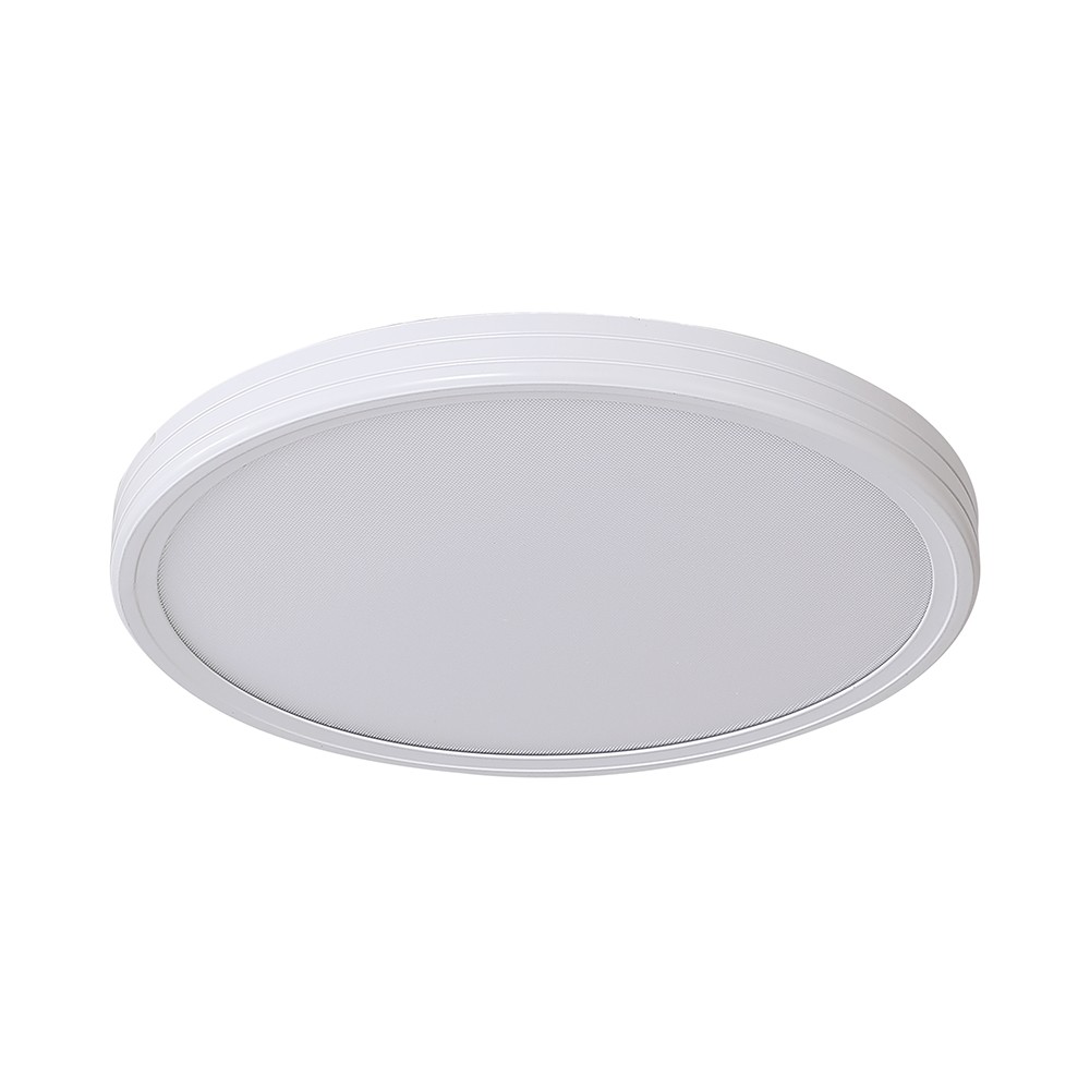36w Led Loftslampe Med Fjernbetjening   ø39cm, Cct 3 I 1, Hvid Sort Kant, Inkl. Lyskilde   Kulør : 3 I 1 fra V-tac