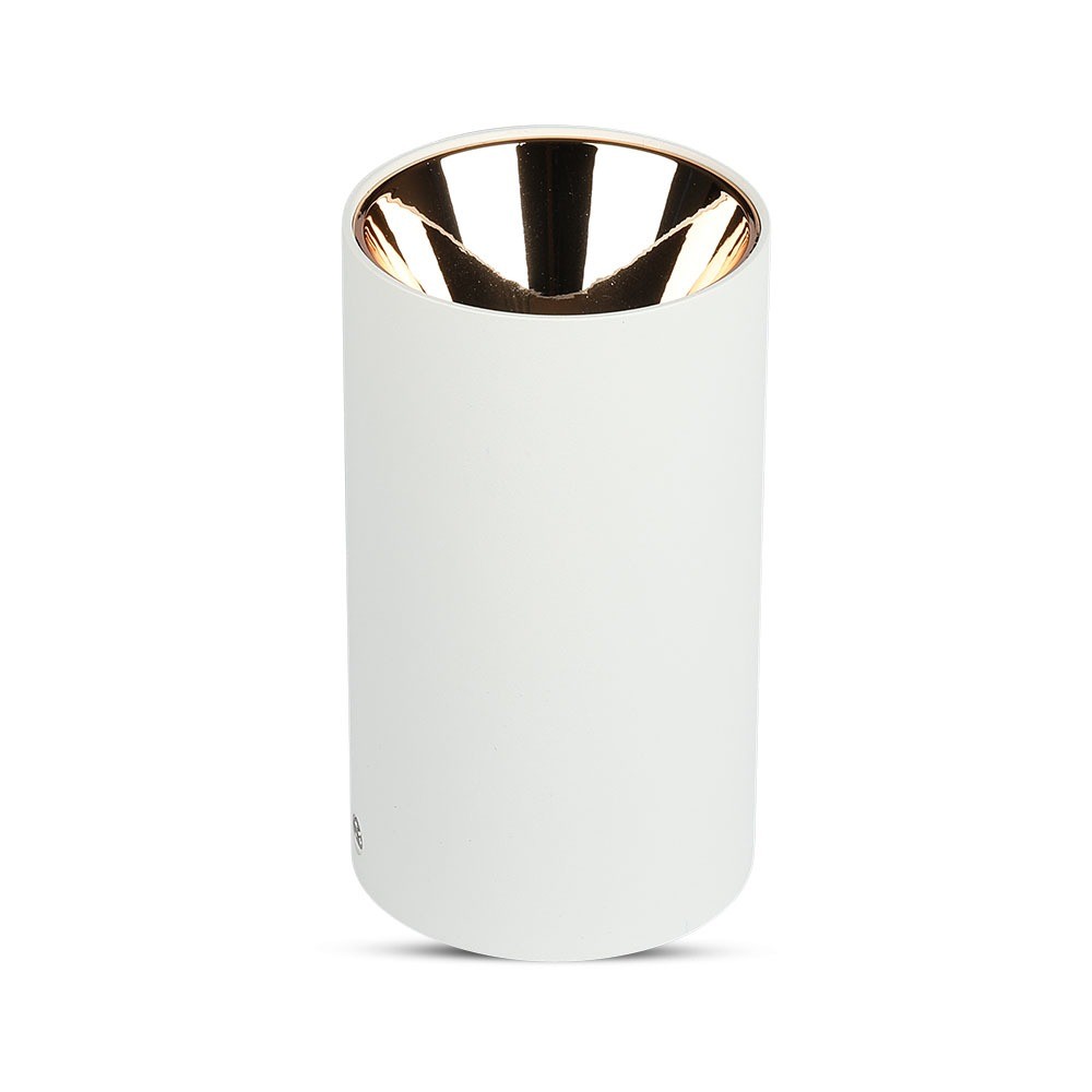 Vt 882 Lampe Gu10   Rund, Hvid, Rosaguld fra V-tac