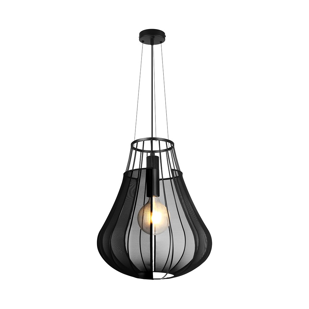 E27 Designer Pendel, ø42cm   Mat Sort, Dekorativ Loftlampe, Uden Lyskilde fra V-tac