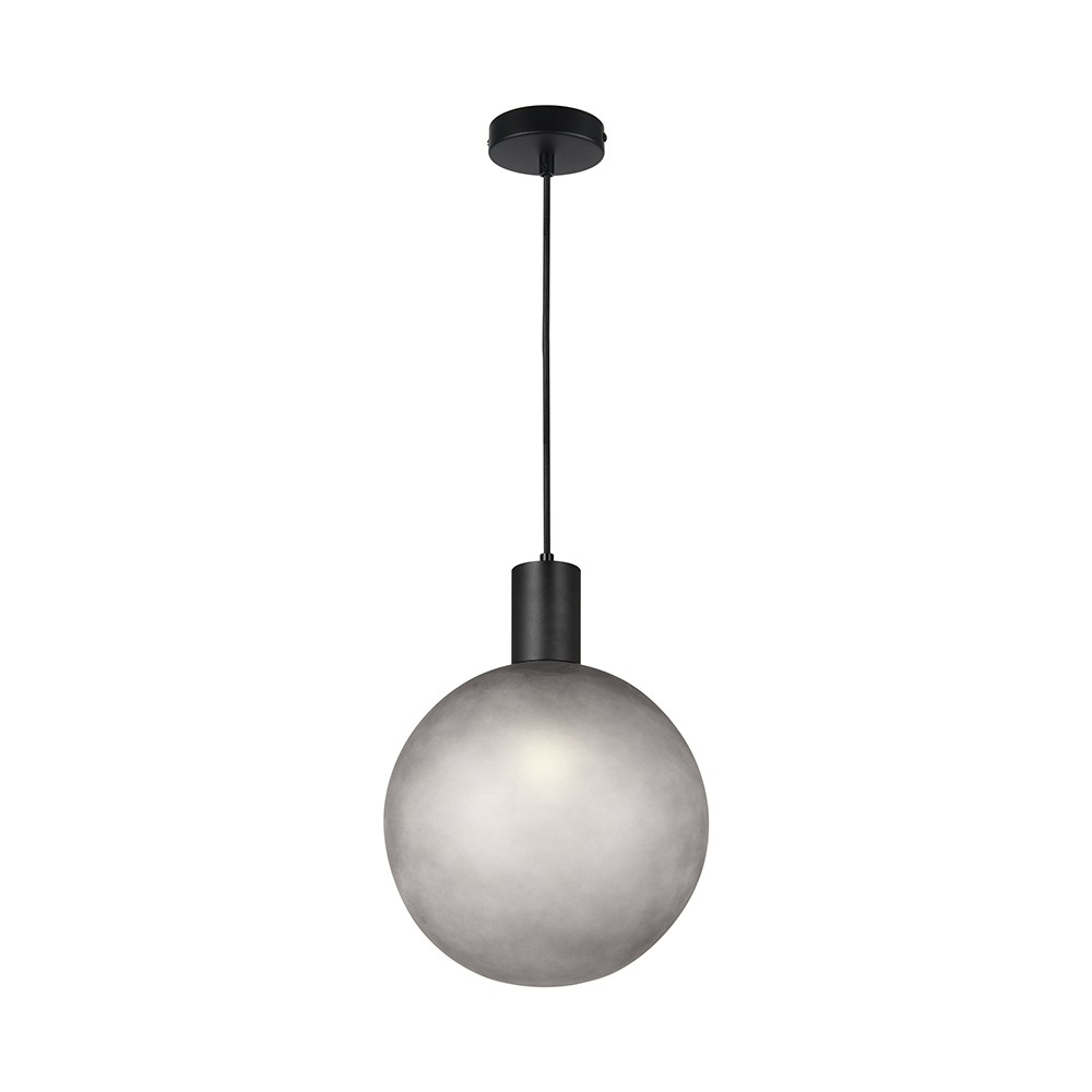 E27 Designer Pendelophæng D100*h25mm, Mat Sort, Uden Lyskilde fra V-tac