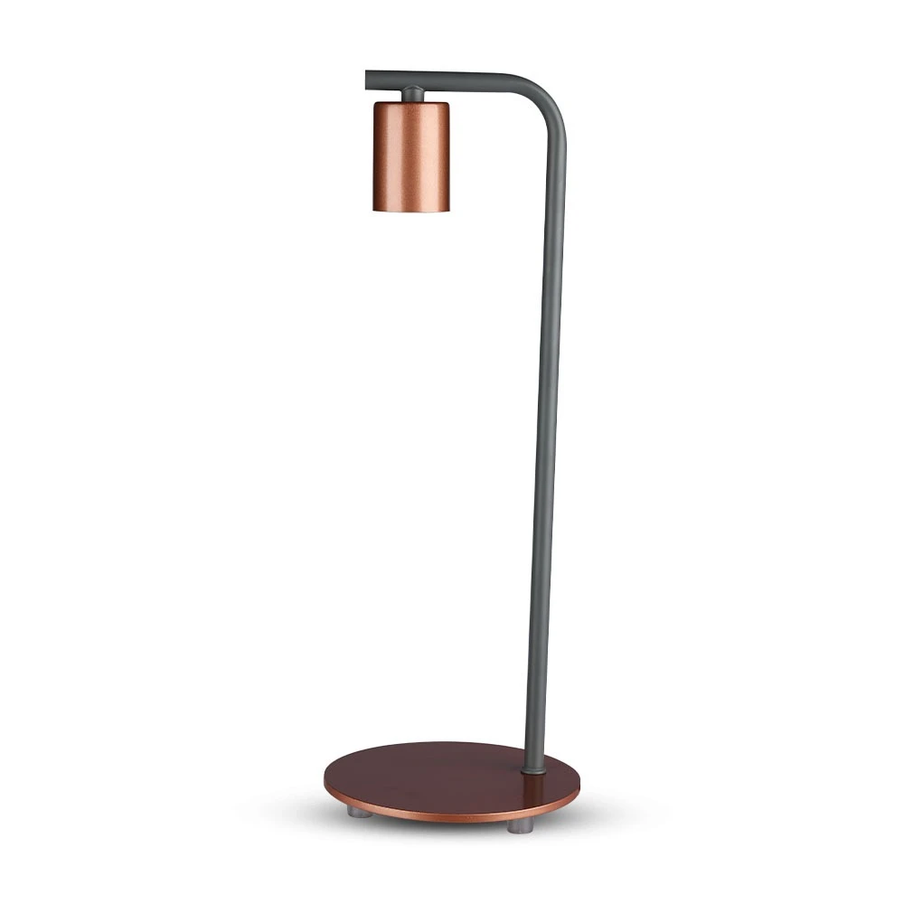 Designer Bordlampe Med E27 Fatning Og Afbryder   Rød Bronze, Metal, 150x420mm, Max 60w fra V-tac