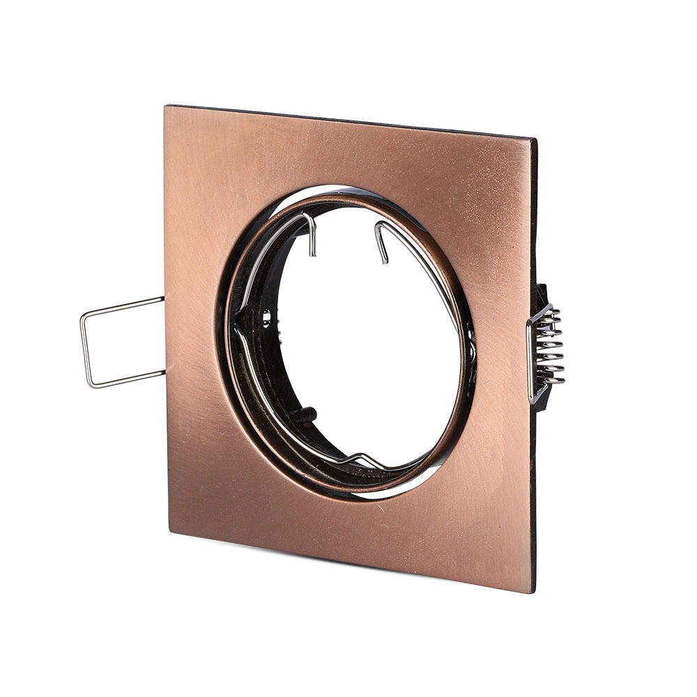 Gu10 Bronze Indbygningsspot Firkantet, Hul: ø7,4 Cm, Mål: 8,2 X 8,2 Cm fra V-tac