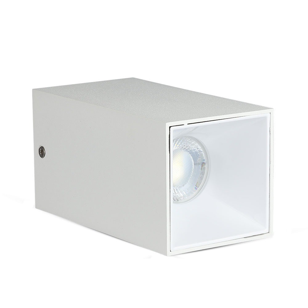 Vt 882 Lampe Gu10   Firkantet, Hvid+hvid fra V-tac