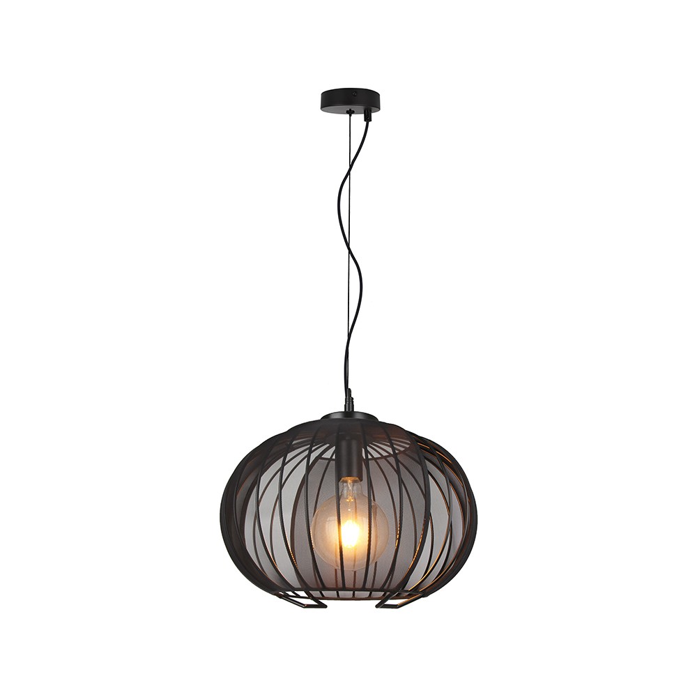 E27 Designer Pendellampe Mat Sort, ø40cm, Uden Lyskilde fra V-tac