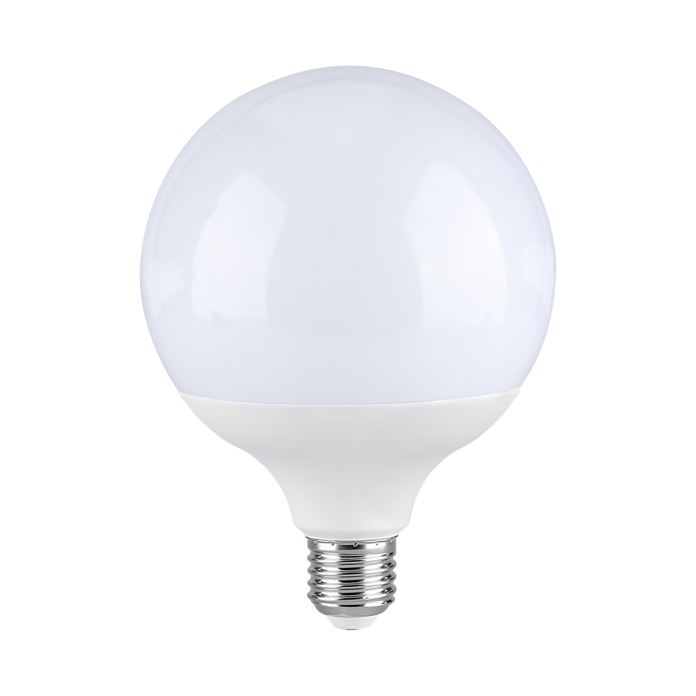 E27 22w Led G120 Globepære Samsung Led Chip, 2650lm, Hvid Plast, Varm Hvid Kulør : Kold fra V-tac