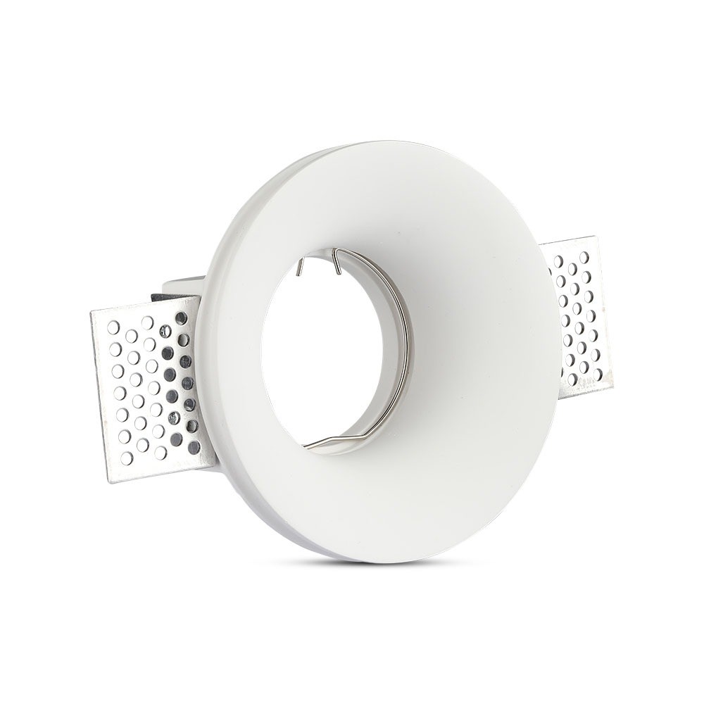 Gu10 Downlight Til Gipsloft Indspartling Hvid, Rund, Hul: ø103 Mm, Mål: ø100 Mm, Ekskl. Lyskilde Og Fatning fra V-tac