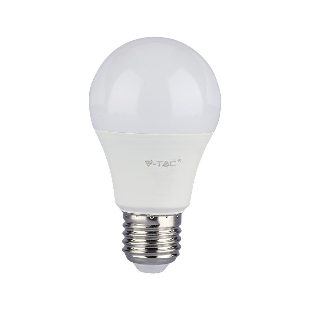 3 Stk. E27 10,5w Led Pære A60, 100lm W, 3 Pak, Mat Glas Kulør : Kold fra V-tac