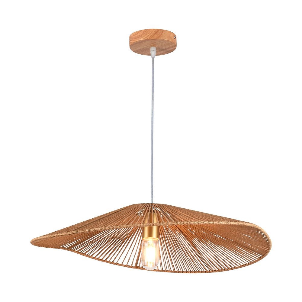 E27 Designer Pendelophæng Med Hampereb 60cm, Brun, Ip20, Uden Lyskilde fra V-tac