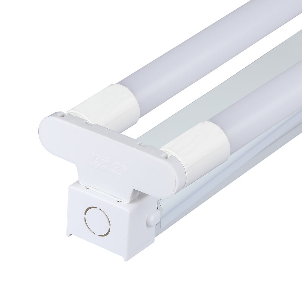 120 Cm 2x18w T8 Led Dobbeltarmatur Samsung Chip, Inkl. Led Rør Kulør : Neutral fra V-tac