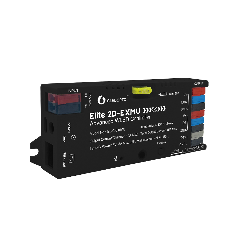 Gl C 616wl Wled Controller 5v (75w) 12v (180w) 24v (360w) fra Gledopto