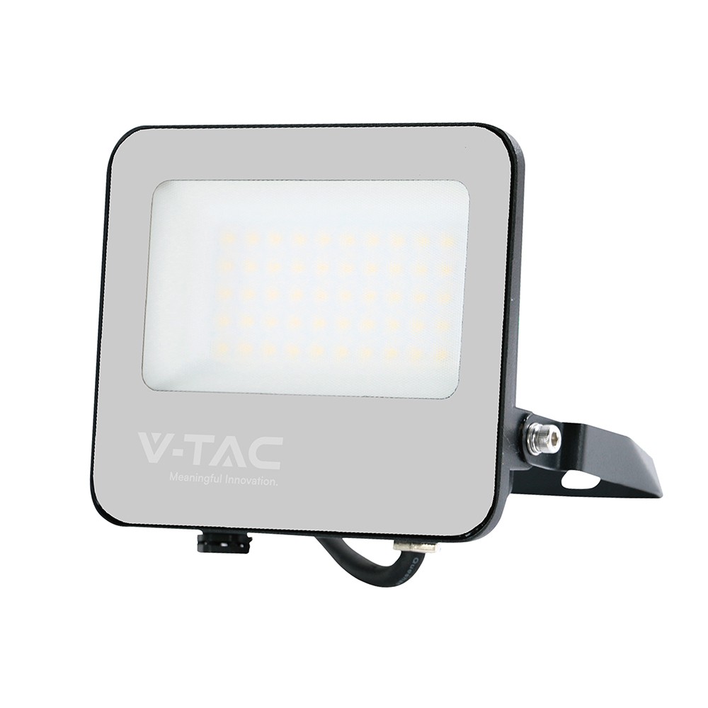 30w Led Projektør 185lm W, Ip65, Samsung Led Chip, Kold Hvid, Sort Kabinet, Udendørs Kulør : Kold fra V-tac
