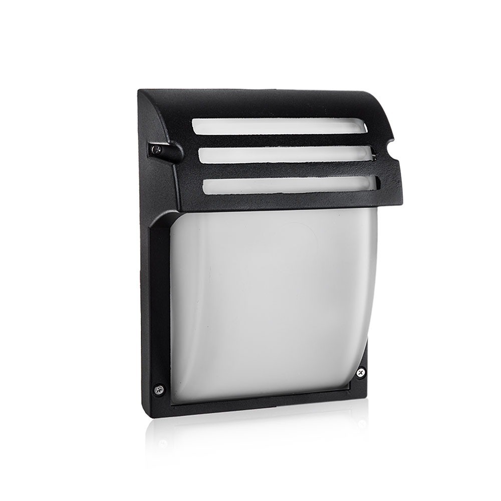 Vt 754 Væglampe E27   Mat Sort, Mat Glas fra V-tac