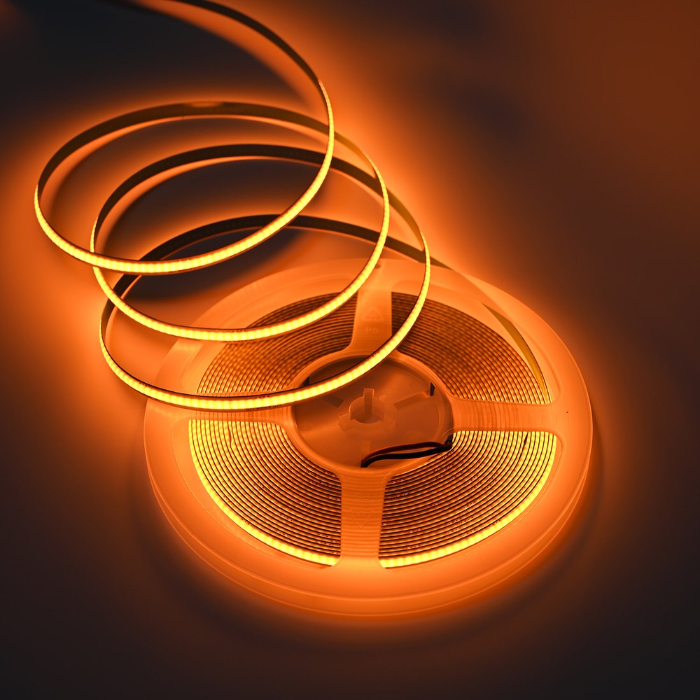 10m 9w M Orange Cob Led Strip   24v Dc, Ip20, 320 Led M fra Ledlife