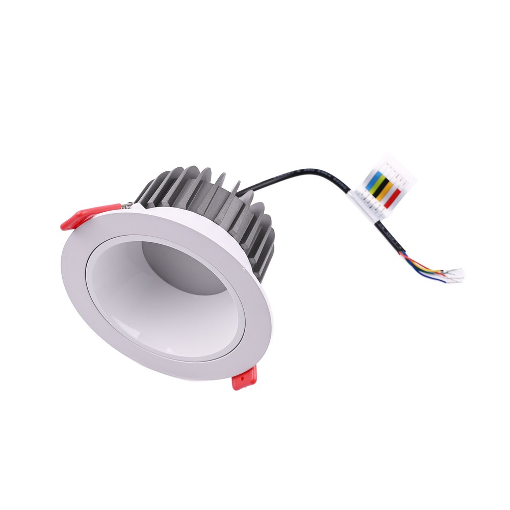 13w ø11,4cm Indbygningsspot Rgb+cct Ra93   24v Dc, Hul: ø9,5 Cm, Mål: ø11,4 Cm, Hvid Kant   Dæmpbar : Dæmpbar, Kulør : Rgb + Cct (varm Til Kold Hvid) fra Ledlife