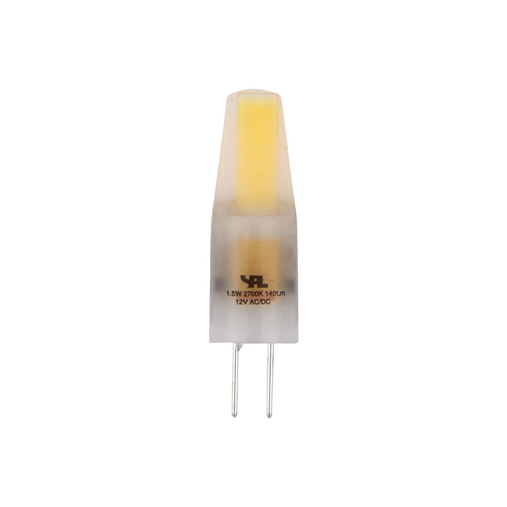 G4 1,5w Dæmpbar Led Pære, 12v   140lm, Cob, Mat Glas, Varm Hvid   Dæmpbar : Dæmpbar, Kulør : Varm fra Spl