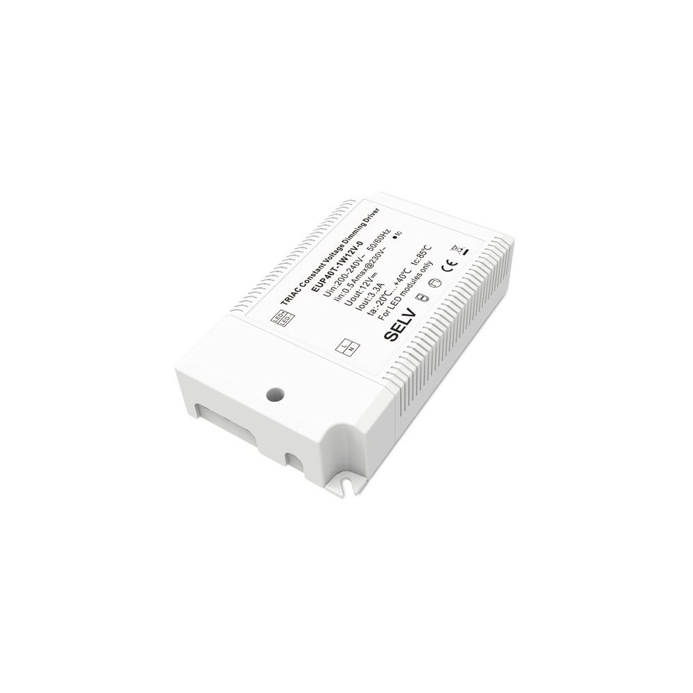 40w   12v Dc Dæmpbar Strømforsyning   3.3a, Triac Fasedæmp, Ip20 Indendørs fra Spl