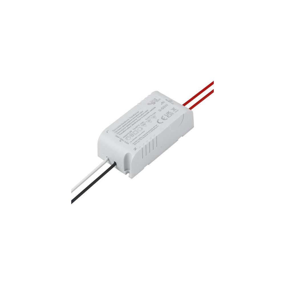 50w   12v Dc Dæmpbar Elektronisk Transformer   0 50w, Ip20 fra Spl