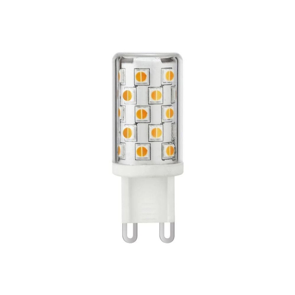G9 4w Dæmpbar Led Pære   Dimtowarm, 2200 3000k, 360lm, 4,9cm, Klar Glas   Dæmpbar : Dæmpbar, Kulør : Dæmp Til Varm fra Spl