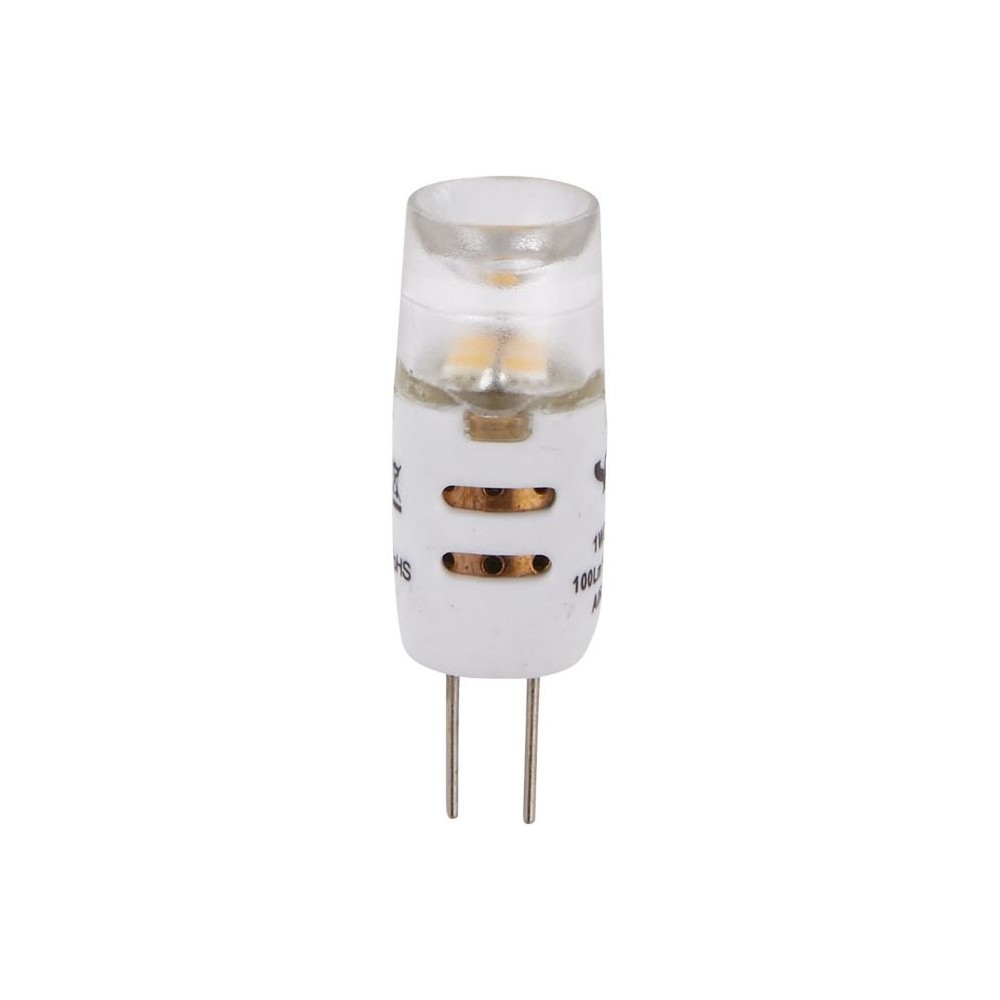 G4 1w Led Pære, 12v   100lm, Dæmpbar, Klar Glas, 2700k   Dæmpbar : Dæmpbar, Kulør : Varm fra Spl