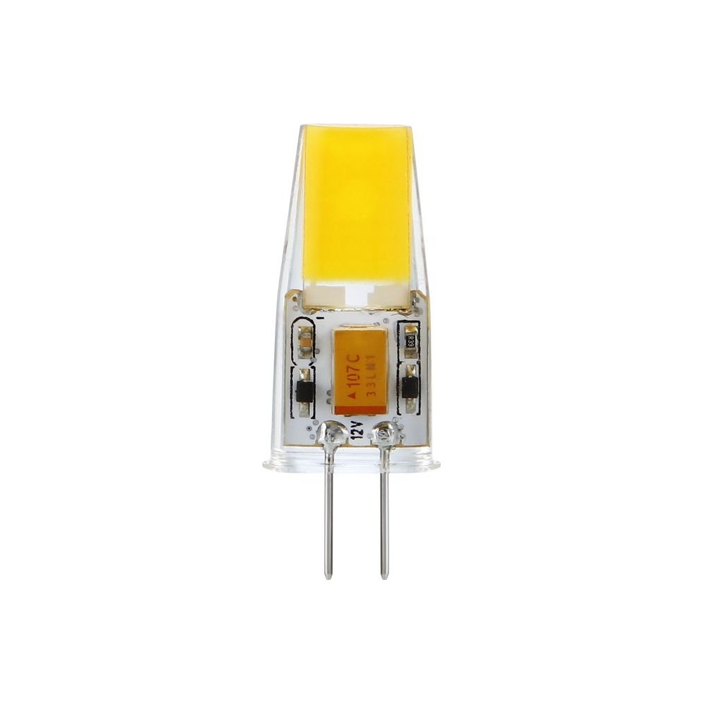 G4 2w Dæmpbar Led Pære, 12v   260lm, Cob, Klar Glas, 2700k   Dæmpbar : Dæmpbar, Kulør : Varm fra Spl