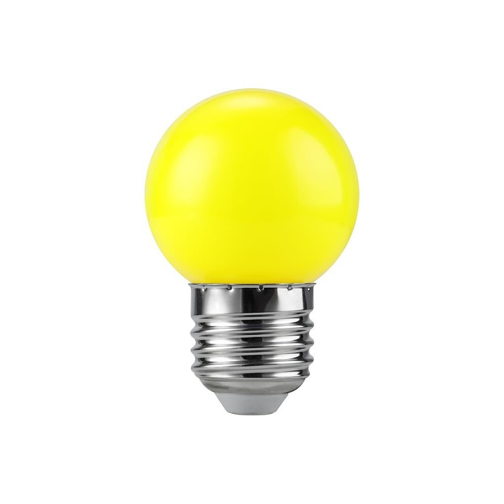 E27 1w Led Kronepære   G45, Gul, 50lm, Party Colour fra Spl