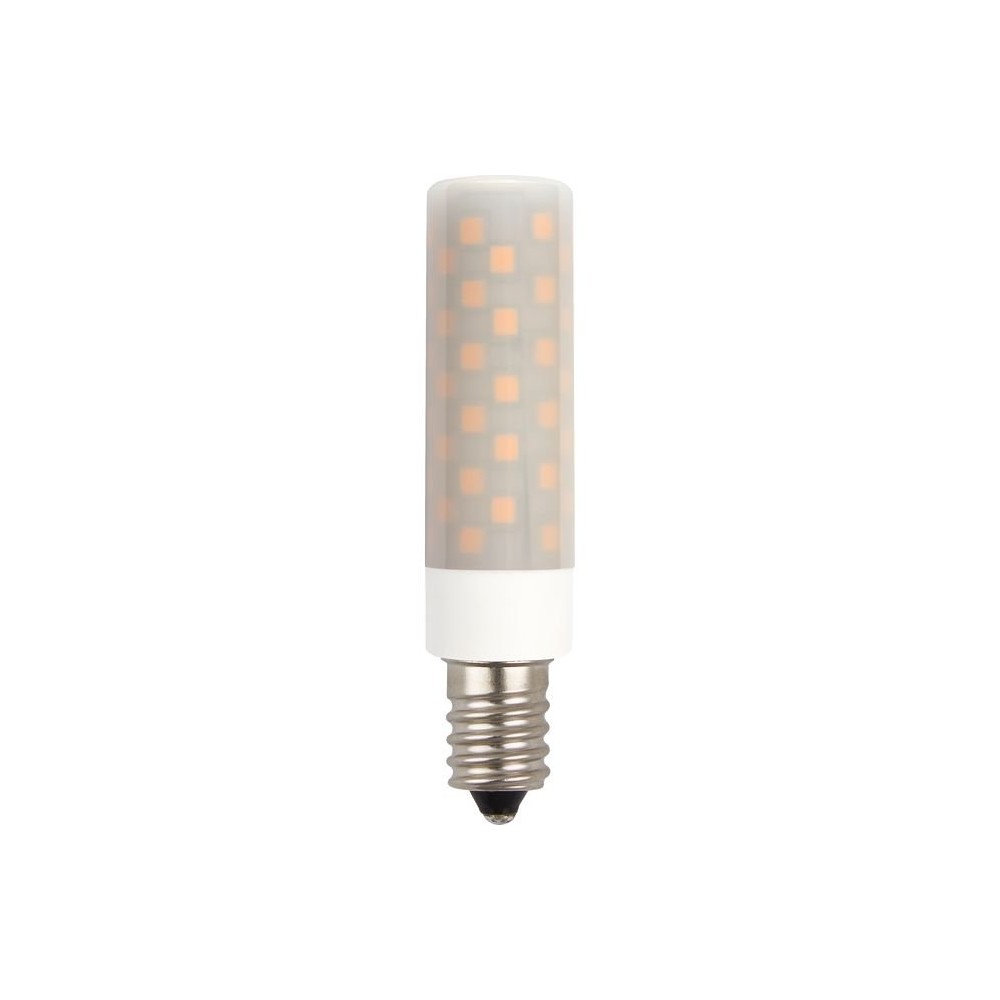 E14 6w Led Rørpære   8cm, 660lm, Dæmpbar, Opal Glas   Dæmpbar : Dæmpbar, Kulør : Varm fra Spl