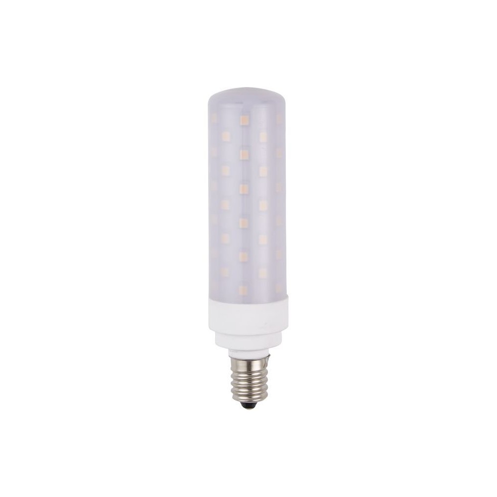 E14 10w Led Rørpære, 11,8cm   1050lm, Dæmpbar, Opal Glas   Dæmpbar : Dæmpbar, Kulør : Varm fra Spl