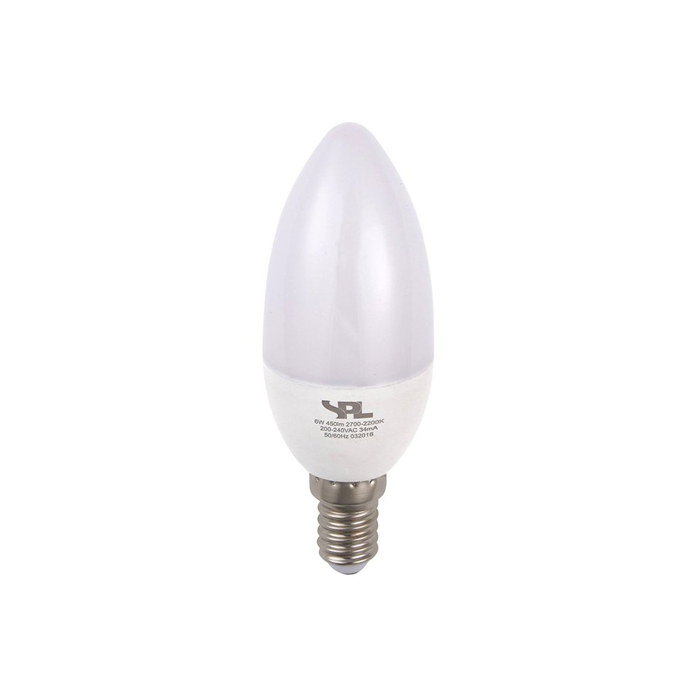E14 4w Dæmpbar Led Kronepære   Dimtowarm, 2000 2700k, C37, Opal Glas   Dæmpbar : Dæmpbar, Kulør : Dæmp Til Varm fra Spl