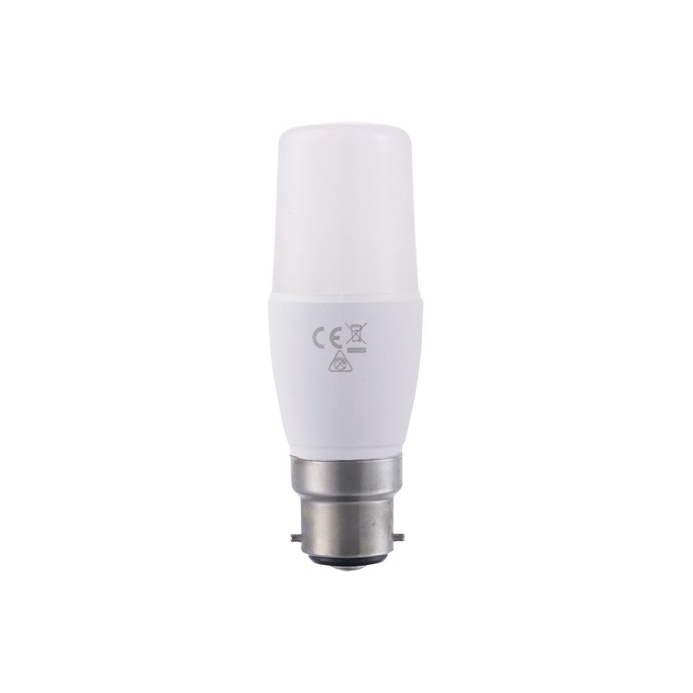 B22d 7w Led Pære, 95 265v   10,8cm, 640lm, Opal Glas   Kulør : Varm fra Spl