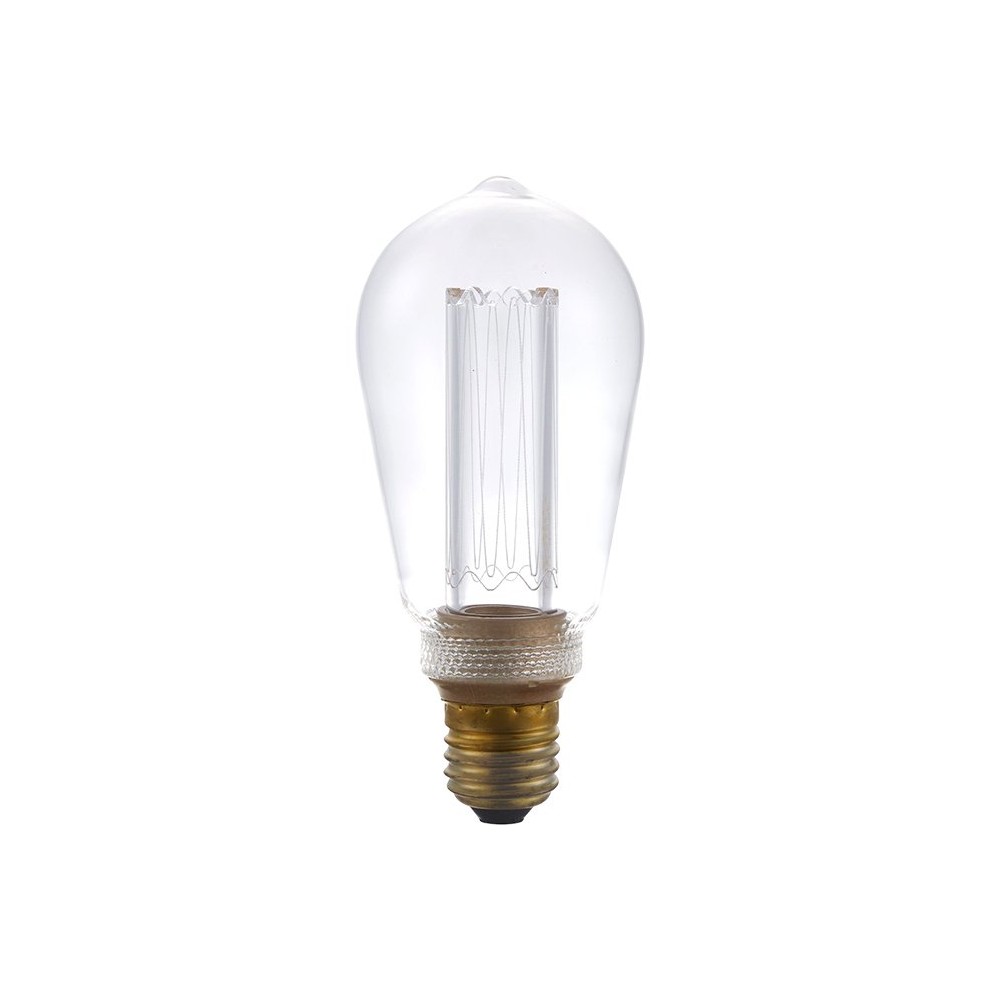 E27 3,5w Dæmpbar Led Vintage Pære St64, 2000k, Rustika, Klar Glas Dæmpbar : Dæmpbar, Kulør : Ekstra Varm fra Spl