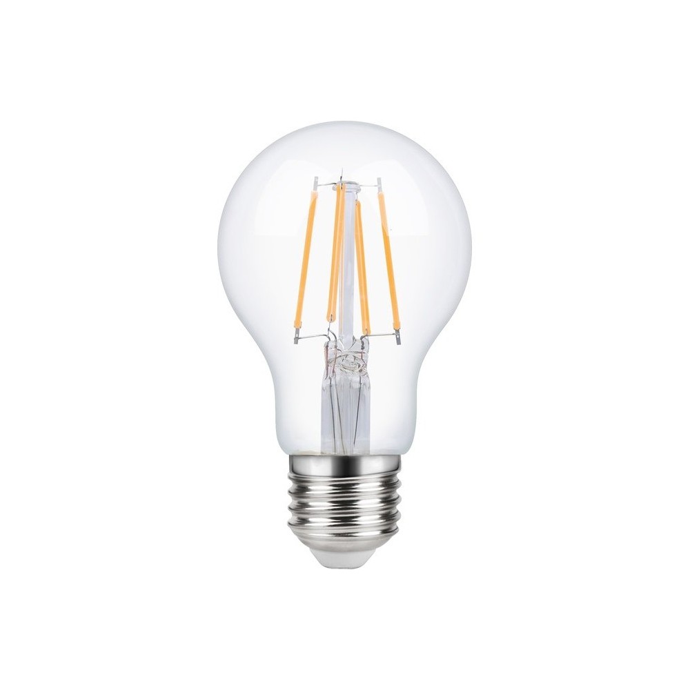 E27 4w Dæmpbar Led Filamentpære A60, 2200k, Klar, 380lm Dæmpbar : Dæmpbar, Kulør : Ekstra Varm fra Spl