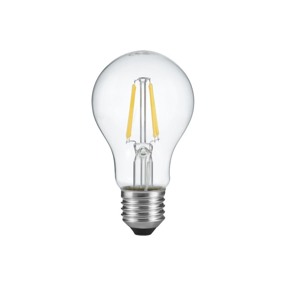 E27 4w Led Filamentpære Med Lyssensor A60, 470lm, 2700k, Klart Glas Kulør : Varm fra Spl