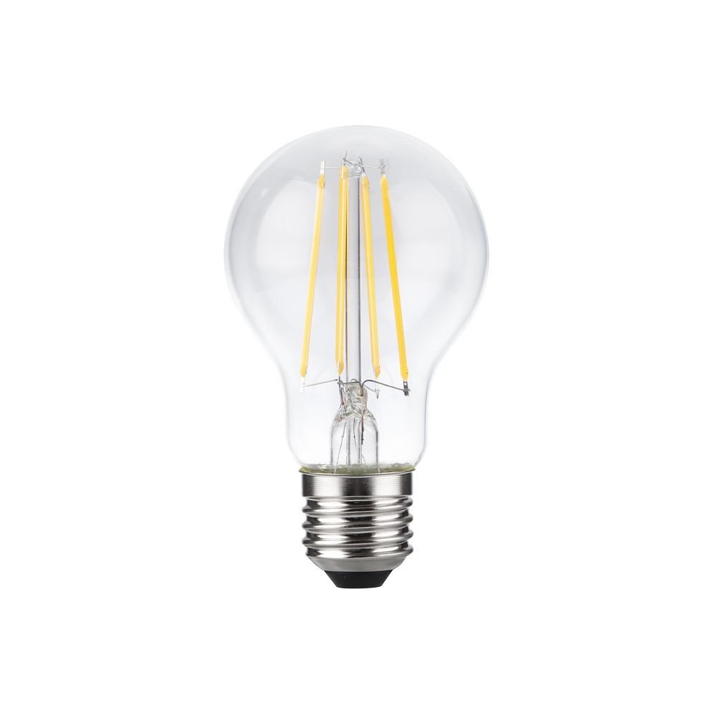 E27 8,5w Dæmpbar Led Pære A60, Filament, Klar Glas, 1000lm, 2700k Dæmpbar : Dæmpbar, Kulør : Varm fra Spl