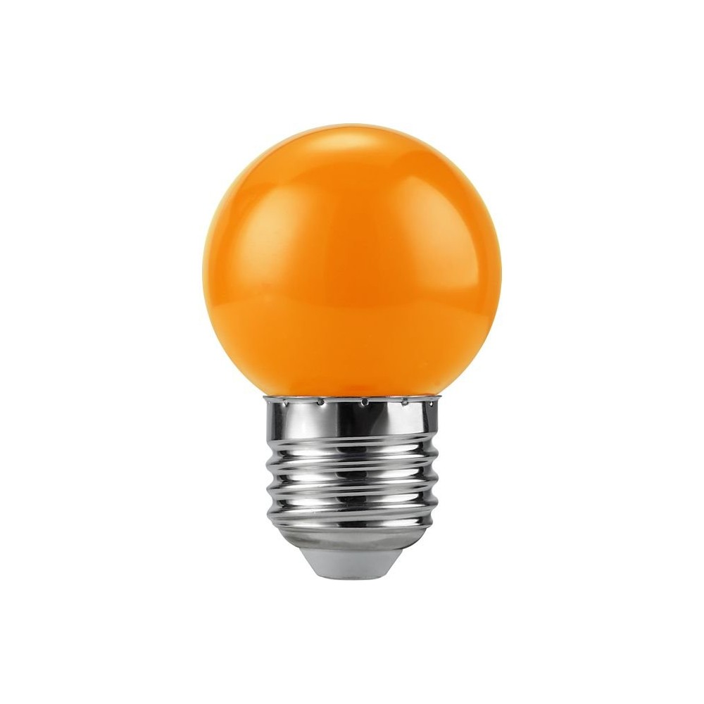 E27 1w Led Kronepære   G45, Orange, Party Pære fra Spl