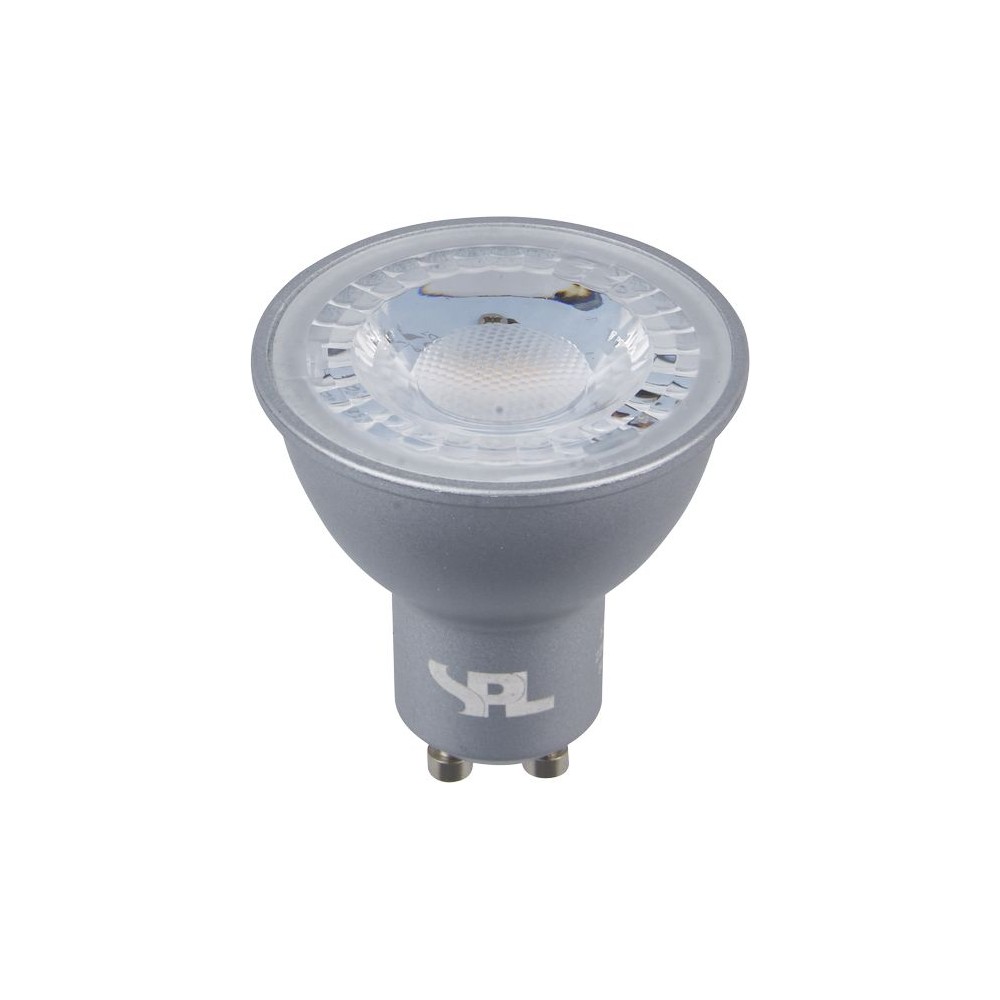 Gu10 5w Led Pære   360lm, 40°, Dæmpbar, Sølv, 3000k   Dæmpbar : Dæmpbar, Kulør : Varm fra Spl