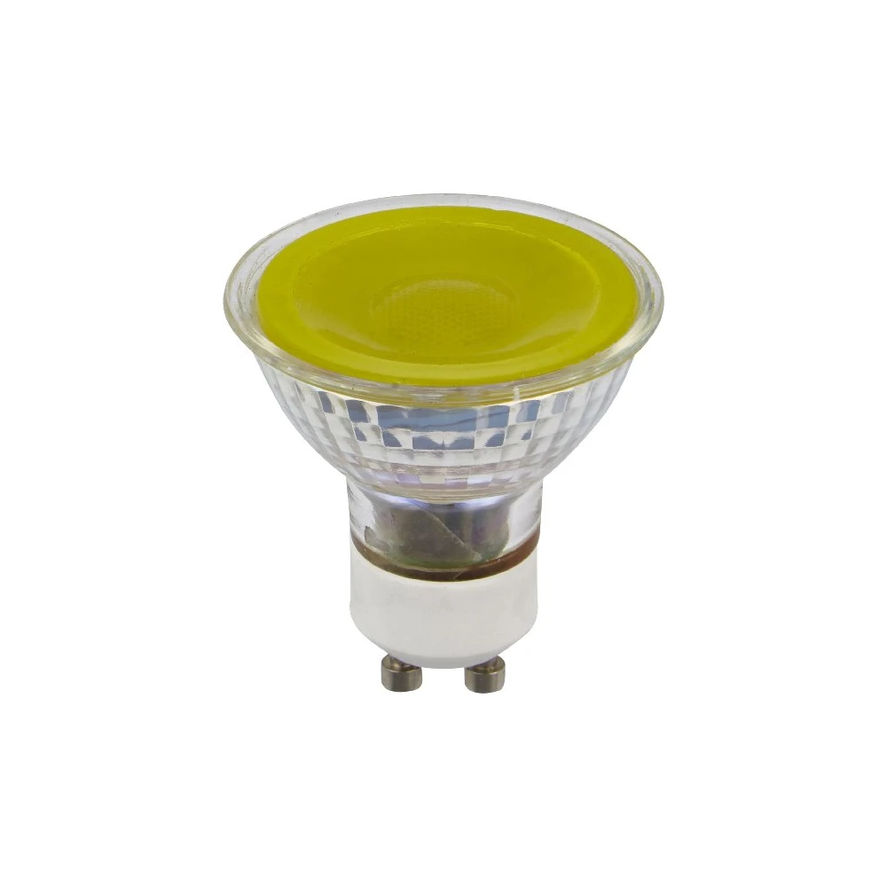Gu10 5w Dæmpbar Led Pære Gul, 38°, Glas, 300lm Dæmpbar : Dæmpbar fra Spl