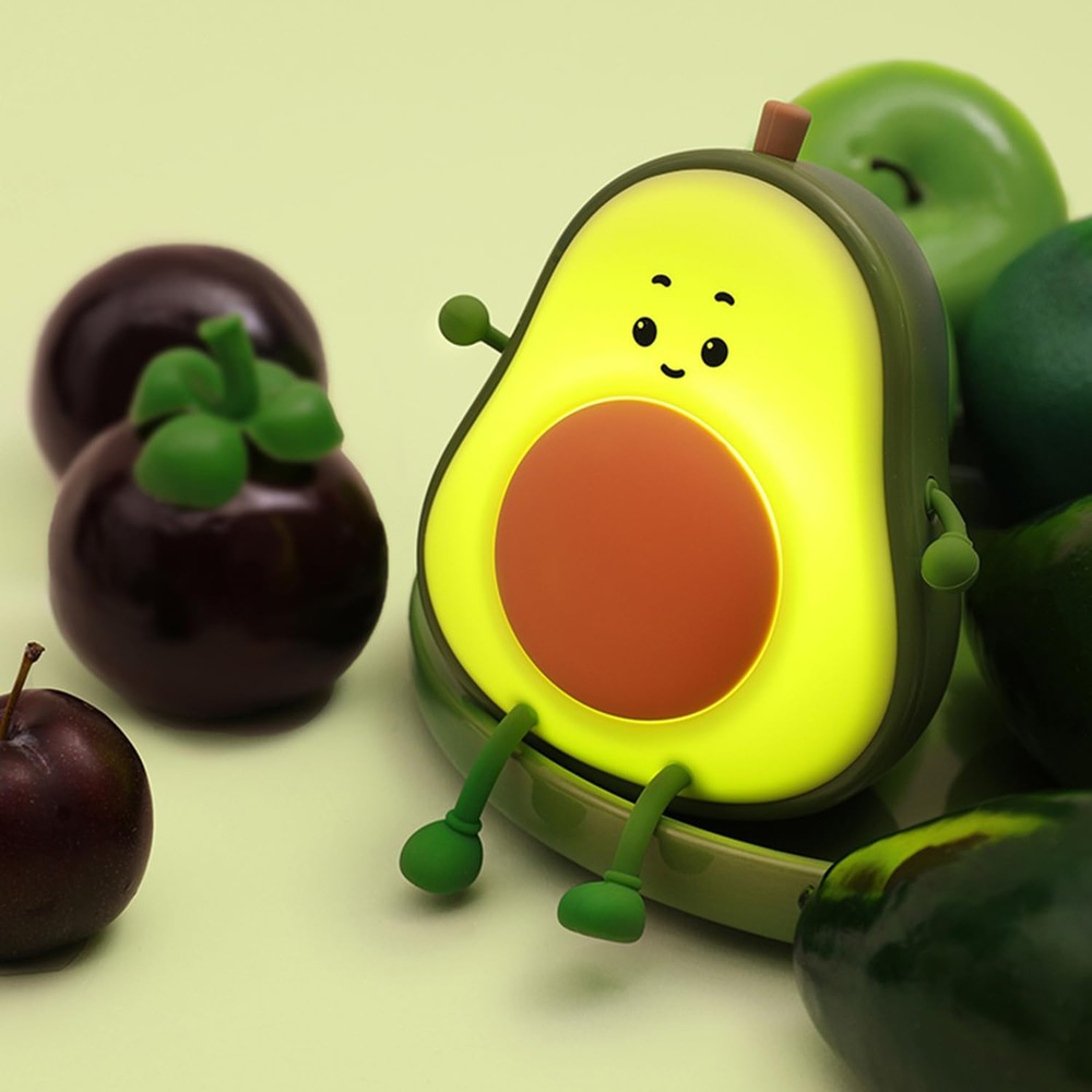 Mochi Avocado Natlampe I Blød Silikone Hård Plast Genopladelig, Touch Dæmpbar Dæmpbar : Dæmpbar, Kulør : 2 I 1 fra Ledlife