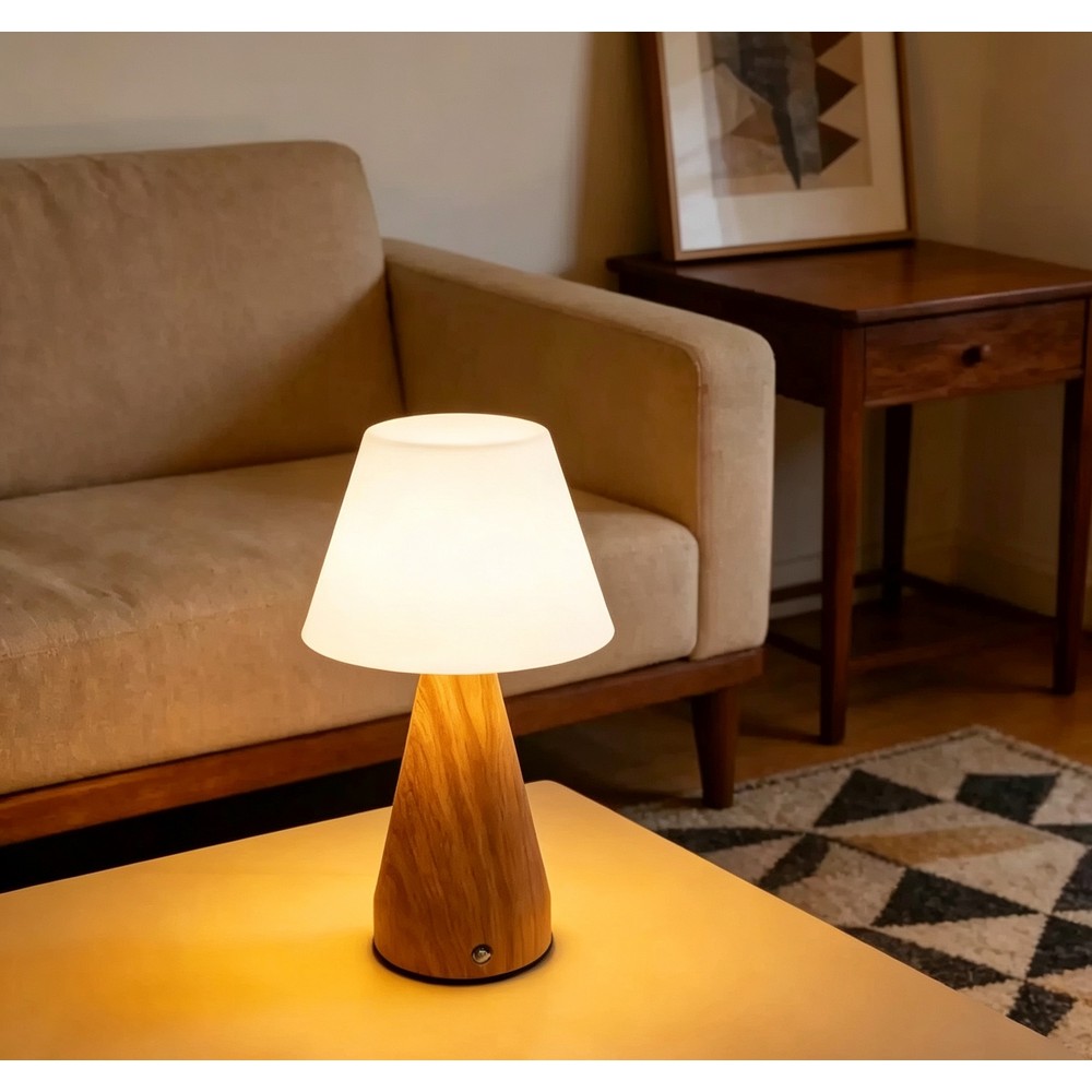 Opladelig Led Bordlampe   Træ, Touch Dæmpbar, 3i1, Ip20 Indendørs   Dæmpbar : Dæmpbar, Kulør : Cct (varm Til Kold Hvid) fra Ledlife