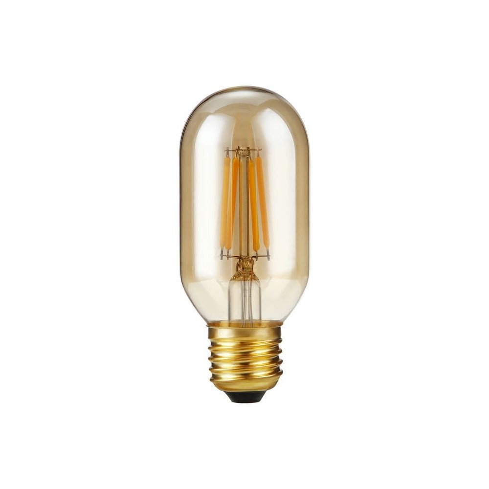 E27 4w Dæmpbar Led Rørpære 10,6cm, 2300k, Gyldent Glas, Filament Dæmpbar : Dæmpbar, Kulør : Ekstra Varm fra Spl