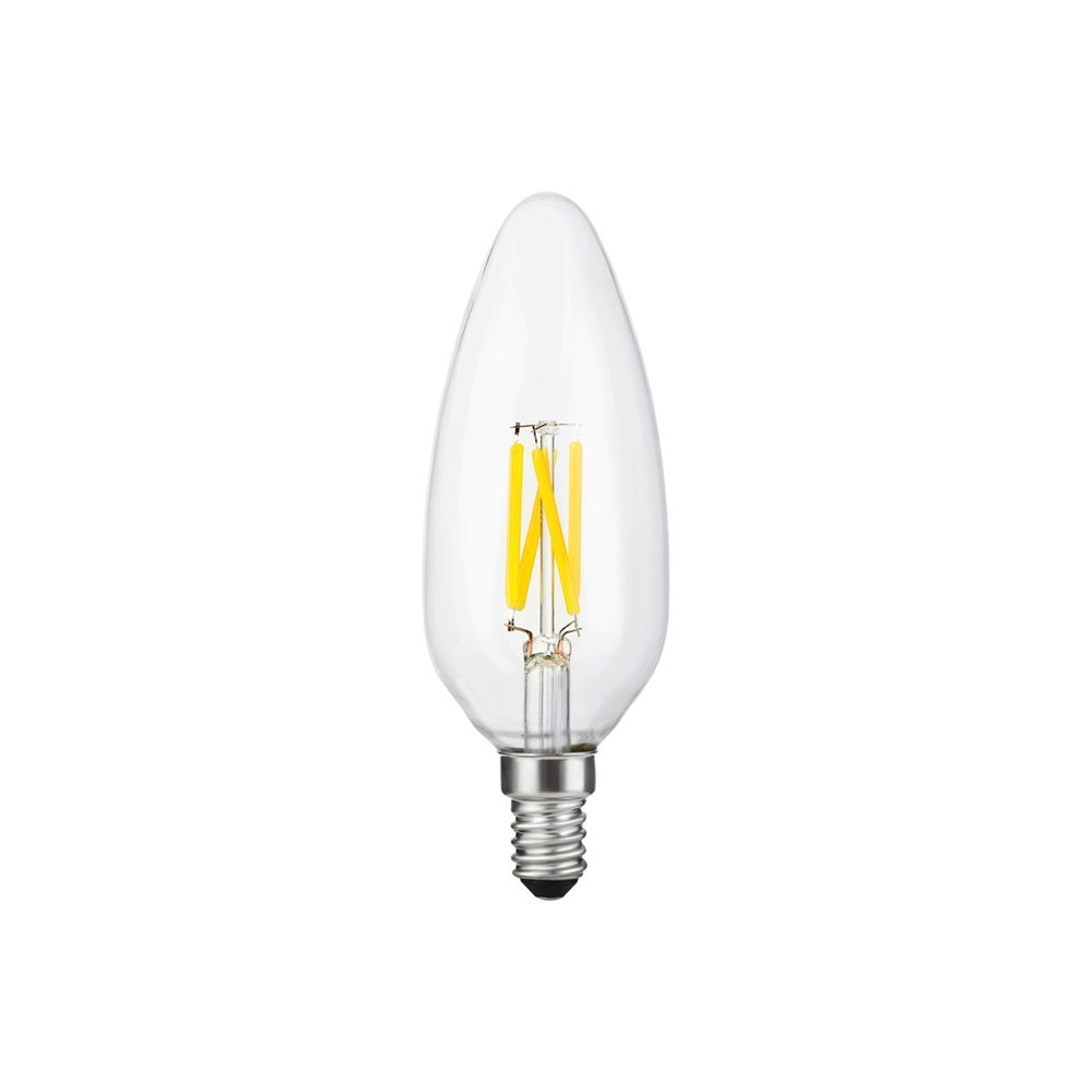 E14 4w Dæmpbar Led Filament Kertepære C45, 2200k, 320lm, Klart Glas Dæmpbar : Dæmpbar, Kulør : Ekstra Varm fra Spl