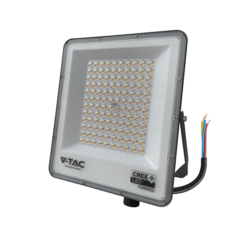 100w Led Projektør, Cct   120lm W, Ip65, Cree Chip, 6 års Garanti, Slimline Serien   Kulør : 3 I 1 fra V-tac