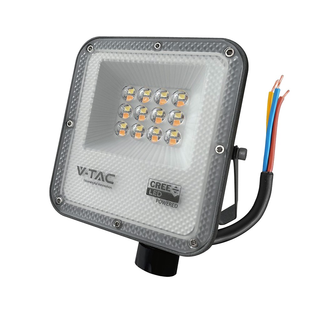 10w Led Projektør   Cct, Cree Chip, 6 års Garanti, Slimline Serien   Kulør : 3 I 1 fra V-tac